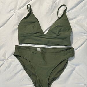 Aerie Deep Green Bikini Set